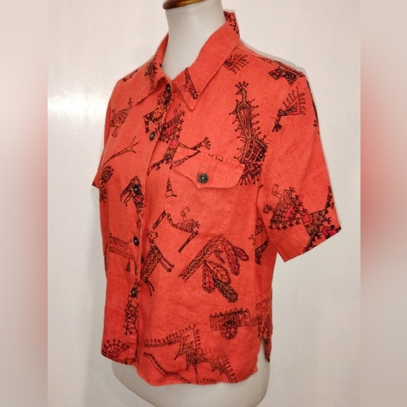 KACHINA LINEN BLOUSE - Picture 6 of 8